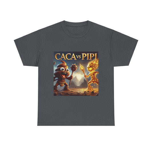 T shirt Unisexe en Cotton "CACA VS PIPI"